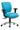 Rexa Chair Blue With Arms Polished Base